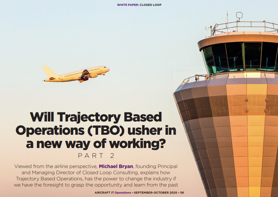 Will Trajectory Based Operations (TBO) usher in a new way of